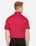 Devon & Jones DG22 Men's CrownLux Performance Address Mélange Polo - Red Melange - model back
