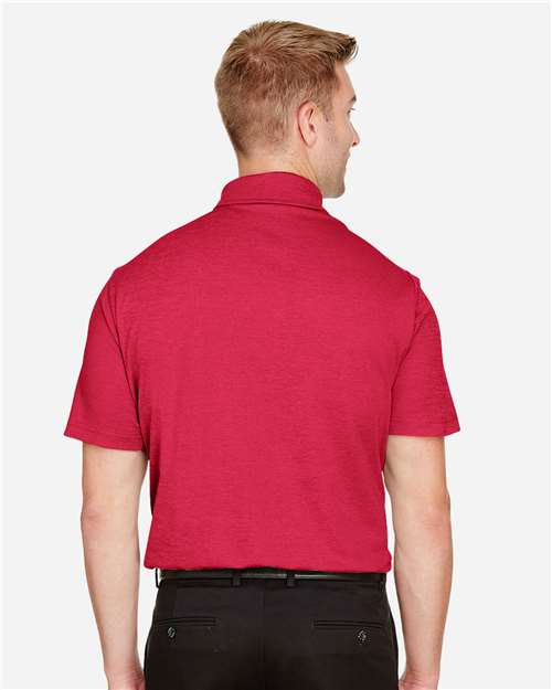 Devon & Jones DG22 Men's CrownLux Performance Address Mélange Polo - Red Melange - model back