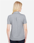 Devon & Jones DG22W Women's CrownLux Performance Address Melange Polo - Grey Melange - model back