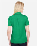 Devon & Jones DG22W Women's CrownLux Performance Address Melange Polo - Kelly Green Melange - model back