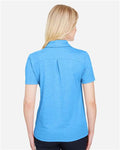 Devon & Jones DG22W Women's CrownLux Performance Address Melange Polo - Ocean Blue Melange - model back