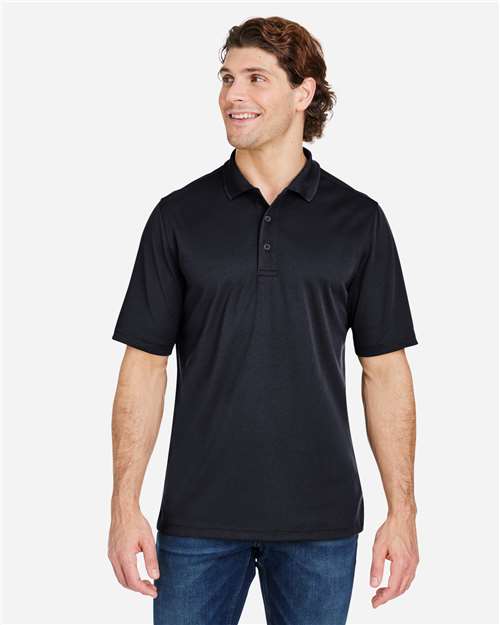 Core 365 CE104 Men's Market Snag Protect Mesh Polo - Black - model front