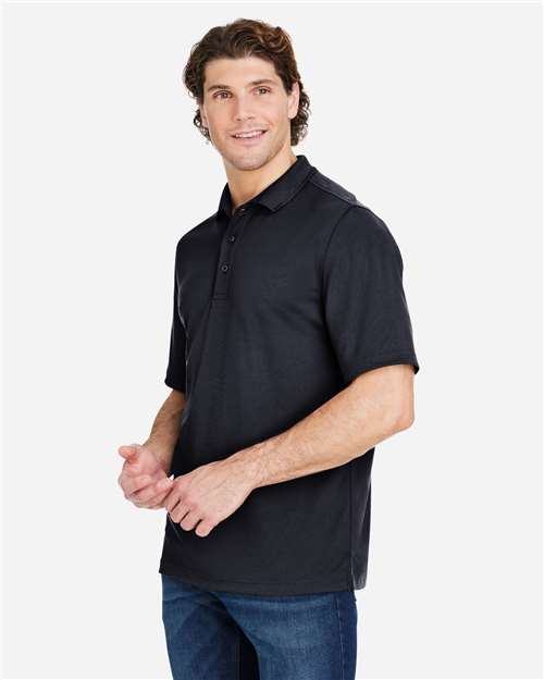 Core 365 CE104 Men's Market Snag Protect Mesh Polo - Black - model side