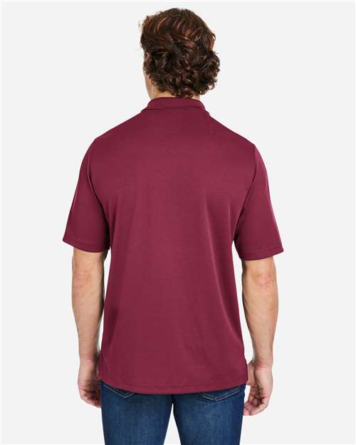 Core 365 CE104 Men's Market Snag Protect Mesh Polo - Burgundy - model back