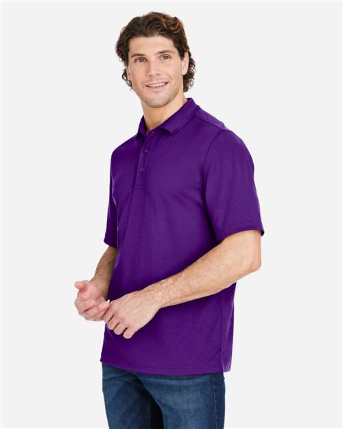 Core 365 CE104 Men's Market Snag Protect Mesh Polo - Campus Purple - model side