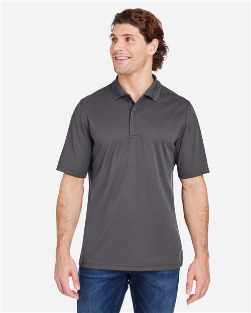 Core 365 CE104 Men's Market Snag Protect Mesh Polo - Carbon - model front