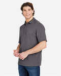Core 365 CE104 Men's Market Snag Protect Mesh Polo - Carbon - model side