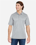 Core 365 CE104 Men's Market Snag Protect Mesh Polo - Platinum - model front