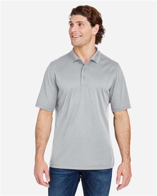 Core 365 CE104 Men's Market Snag Protect Mesh Polo - Platinum - model front