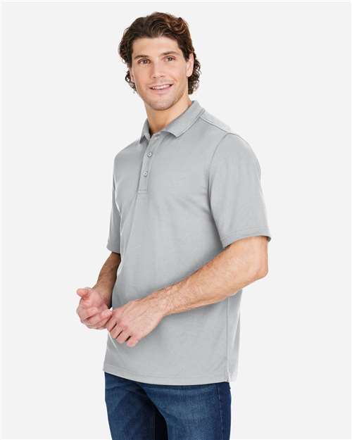 Core 365 CE104 Men's Market Snag Protect Mesh Polo - Platinum - model side