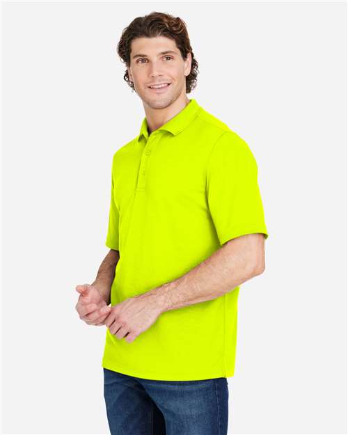 Core 365 CE104 Men's Market Snag Protect Mesh Polo - Safety Yellow - model side