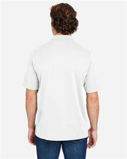 Core 365 CE104 Men's Market Snag Protect Mesh Polo - White - model back