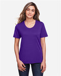 Core 365 CE111W Women's Fusion ChromaSoft Performance T-Shirt - Campus Purple - model front