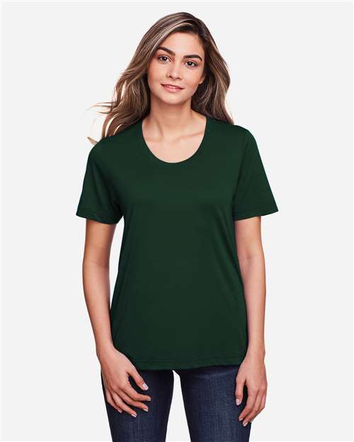 Core 365 CE111W Women's Fusion ChromaSoft Performance T-Shirt - Forest - model front