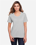 Core 365 CE111W Women's Fusion ChromaSoft Performance T-Shirt - Platinum - model front