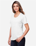 Core 365 CE111W Women's Fusion ChromaSoft Performance T-Shirt - White - model side