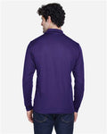 Core 365 88192 Pinnacle Performance Long Sleeve Piqué Polo - Campus Purple - model back