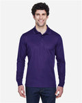 Core 365 88192 Pinnacle Performance Long Sleeve Piqué Polo - Campus Purple - model front