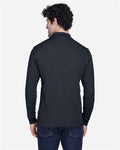 Core 365 88192 Pinnacle Performance Long Sleeve Piqué Polo - Carbon - model back