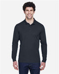Core 365 88192 Pinnacle Performance Long Sleeve Piqué Polo - Carbon - model front