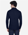 Core 365 88192 Pinnacle Performance Long Sleeve Piqué Polo - Classic Navy - model back