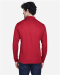 Core 365 88192 Pinnacle Performance Long Sleeve Piqué Polo - Classic Red - model back