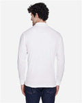 Core 365 88192 Pinnacle Performance Long Sleeve Piqué Polo - White - model back