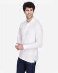 Core 365 88192 Pinnacle Performance Long Sleeve Piqué Polo - White - model side