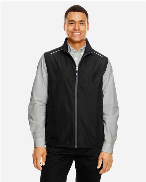 Core 365 CE703 Men's Techno Lite Unlined Vest - Black - model front
