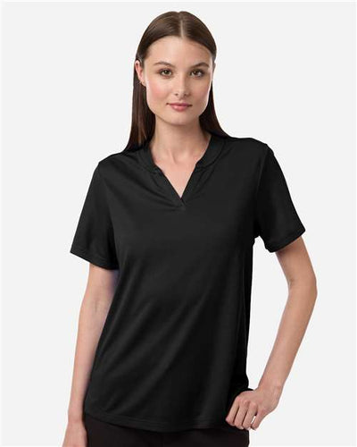 Core 365 CE108W Women's Nova Performance Pique Polo - Black - model front