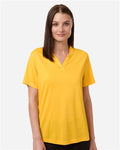 Core 365 CE108W Women's Nova Performance Pique Polo - Campus Gold - model front