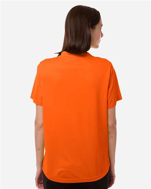 Core 365 CE108W Women's Nova Performance Pique Polo - Campus Orange - model back