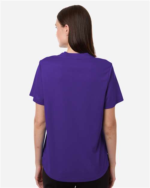 Core 365 CE108W Women's Nova Performance Pique Polo - Campus Purple - model back
