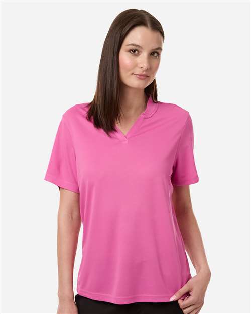 Core 365 CE108W Women's Nova Performance Pique Polo - Charity Pink - model front