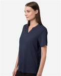 Core 365 CE108W Women's Nova Performance Pique Polo - Classic Navy - model side