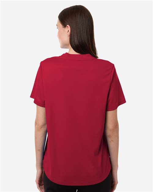 Core 365 CE108W Women's Nova Performance Pique Polo - Classic Red - model back