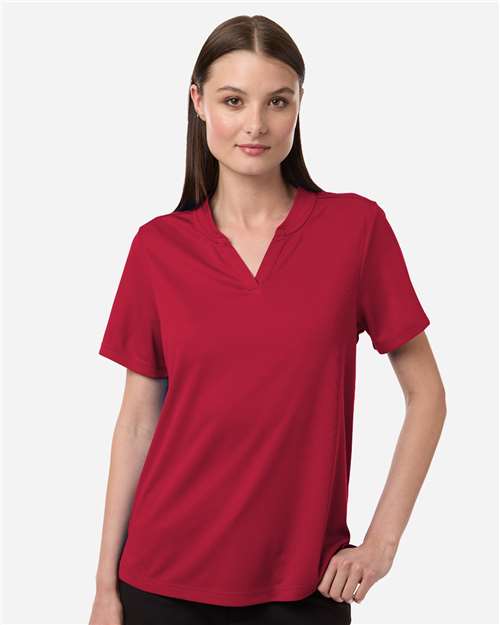Core 365 CE108W Women's Nova Performance Pique Polo - Classic Red - model front