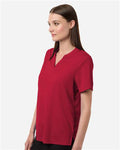 Core 365 CE108W Women's Nova Performance Pique Polo - Classic Red - model side