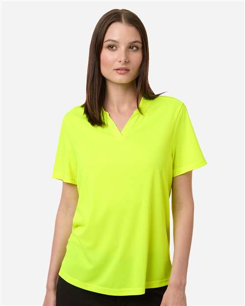 Core 365 CE108W Women's Nova Performance Pique Polo - Safety Yellow - model front