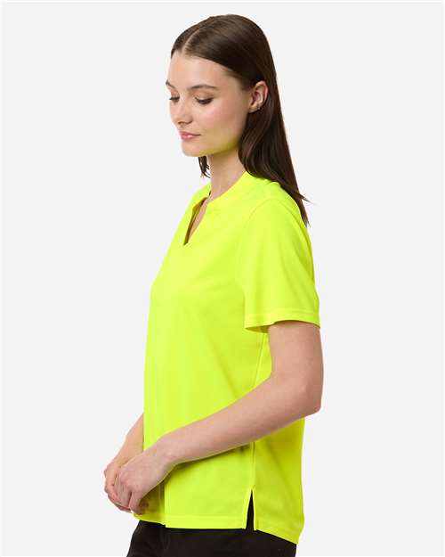 Core 365 CE108W Women's Nova Performance Pique Polo - Safety Yellow - model side