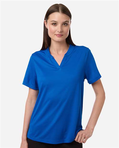 Core 365 CE108W Women's Nova Performance Pique Polo - True Royal - model front
