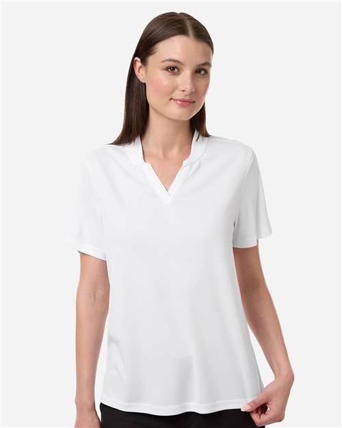 Core 365 CE108W Women's Nova Performance Pique Polo - White - model front