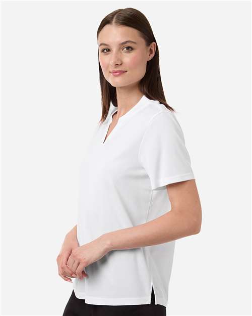 Core 365 CE108W Women's Nova Performance Pique Polo - White - model side