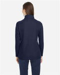 Core 365 CE405W Women's Fusion ChromaSoft Pique Quarter-Zip Pullover - Classic Navy - model back