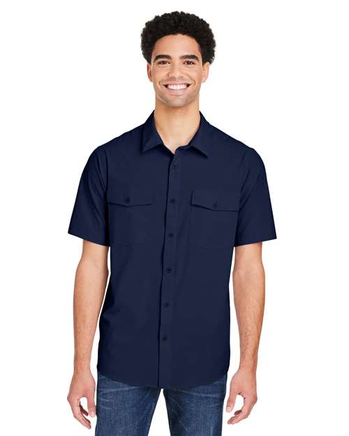 Core 365 CE510 Men's Ultra UVP Marina Shirt - Classic Navy - model front