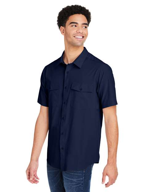 Core 365 CE510 Men's Ultra UVP Marina Shirt - Classic Navy - model side