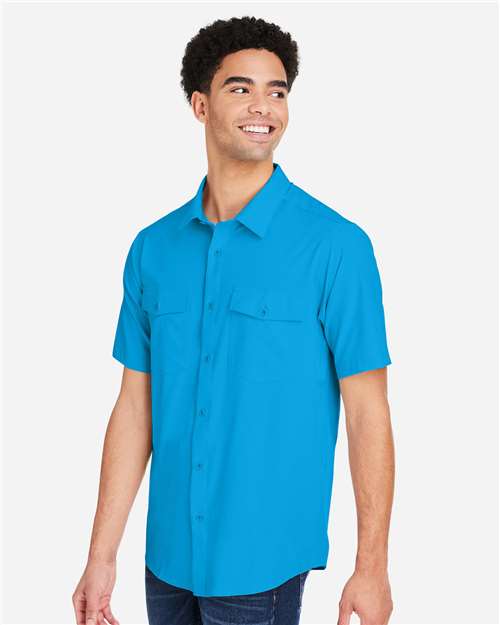 Core 365 CE510 Men's Ultra UVP Marina Shirt - Electric Blue - model side