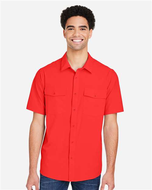 Core 365 CE510 Men's Ultra UVP Marina Shirt - Marina Red - model front