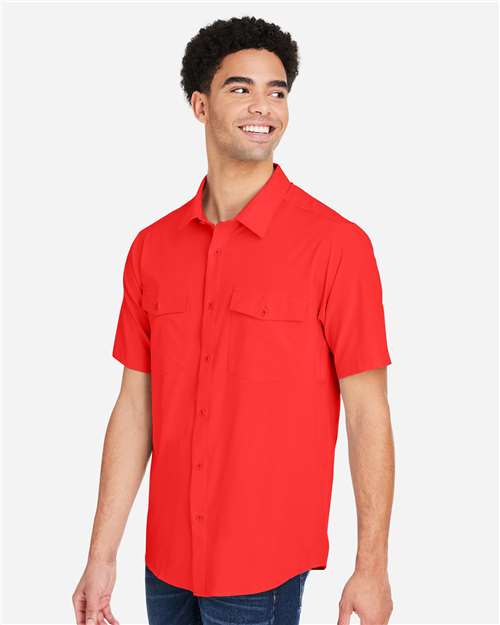 Core 365 CE510 Men's Ultra UVP Marina Shirt - Marina Red - model side