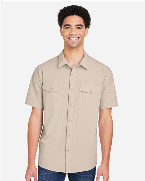 Core 365 CE510 Men's Ultra UVP Marina Shirt - Stone - model front